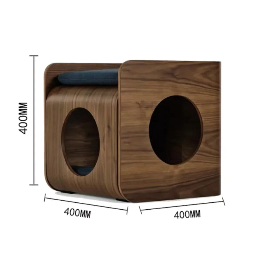 Cozy Wood Frame Pet Bed