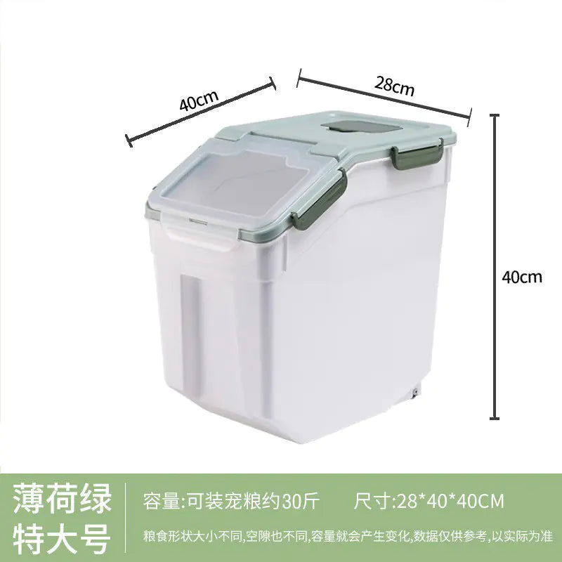 30L Cat Food Storage Bin - Moisture and Insect Proof