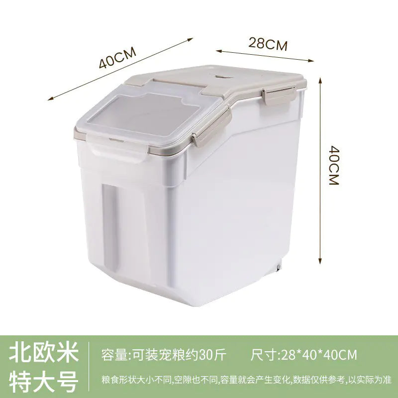 30L Cat Food Storage Bin - Moisture and Insect Proof