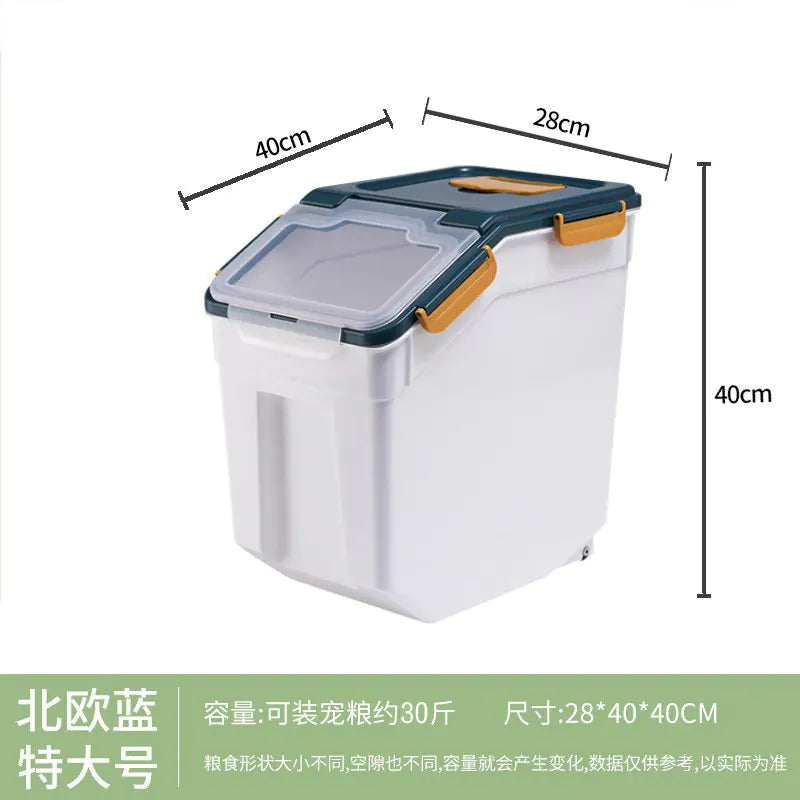 30L Cat Food Storage Bin - Moisture and Insect Proof