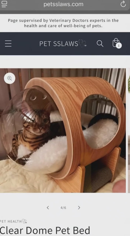 Clear Dome Pet Bed