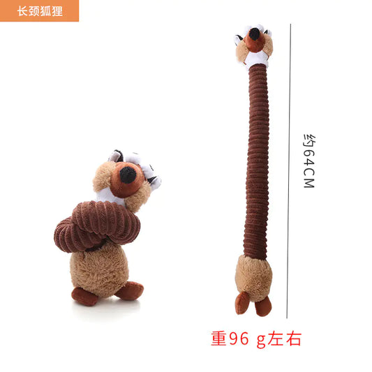 Interactive Plush Long Neck Dog Toy for Chewing